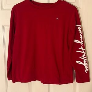 Red long sleeve Tommy Hilfiger shirt